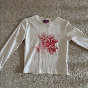 edikted white flower blossom long sleeve tshirt